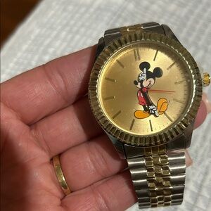 Mickey Mouse Gold-Tone Two-Tone Wristwatch